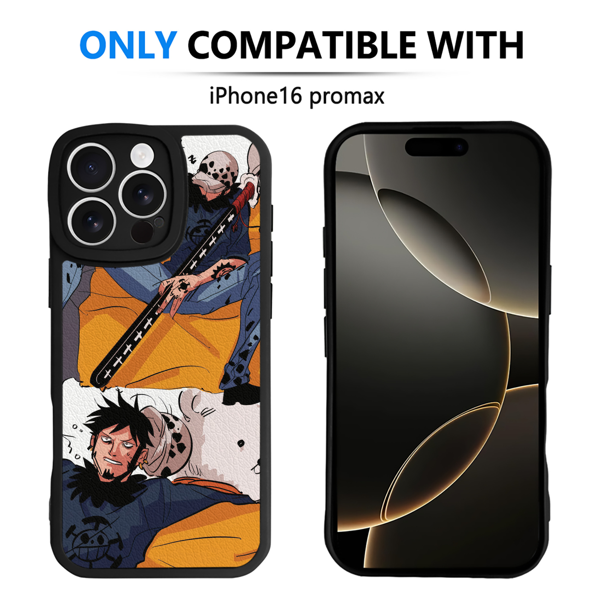 （画像用） ワンピース ONE PIECE 【iPhone 16シリーズ対応】シリコンスマホケース（レザー調） 材質：シリコン